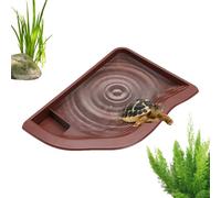 Ghjkldha Bebedero para Reptiles - Bañera para Reptiles,Estanque Decorativo para Acuarios Mascotas Escaladoras Acuáticas Tortugas Serpientes
