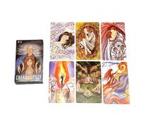 Ghjkldha Cartas de tarot, cartas de oráculo, mazo de 50 hojas que muestra iconos místicos vibrantes, edición rusa refinada que ofrece instrucciones lúcidas, juego de adivinación para revelación
