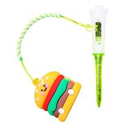 Ghjkldha Cartoon Food-Themed Golf tee Hanger, Anti-Lost tee Ring, Cute Golfer Practice Accessory, Durable Training Tool Men Women Beginners Professionals, for Dad Father Boyfriend Mother