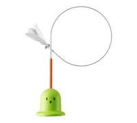Ghjkldha Cat Feather Wand, Suction Cup Kitten Toy, 8.5x76cm, Interactive Teaser Stick Bell, Portable Play String Exercise, Engaging Pet Entertainment for Indoor Kittens and Cats