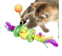 Ghjkldha Cat Wand Toys, Cute Feather Tilting Doll Chick Shape, Interactive Ball Pet Toy, 9.25x5.51x2.56 Inches, Secure and Fun Enrichment Toy for Indoor Playtime
