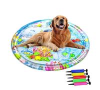 Ghjkldha Cat Water Play Mat, Pet Cooling Pad, Interactive Floor Toy, Comfortable Touch, 39.37 Inches Heat Relief Design, Ideal for Indoor, Dogs and Cats, Hot Weather Playtime