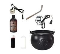 Ghjkldha Cauldron Halloween Decor, Spooky Festive Cauldron, Floating Potion Bottles, 7.87 Inches Mist Diffuser, Creepy Prop for Indoor Rooms, Kitchens, Mantels, Yards, Gardens, and Party Tables Use