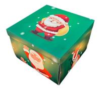 Ghjkldha Christmas Party Favor Box, Goodies Storage Container, 9.06x9.06x6.3 inches, Multi-Layer Paper Treat Holder, Stylish Candy Organizer, for Holiday Supplies Gift Packaging, Kids Adults Decor