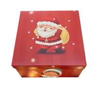 Ghjkldha Christmas Party Favor Box, Goodies Storage Container, 9.06x9.06x6.3 inches, Multi-Layer Paper Treat Holder, Stylish Candy Organizer, for Holiday Supplies Gift Packaging, Kids Adults Decor