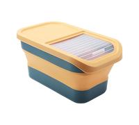 Ghjkldha Container Dog Food, Pet Supply Storage Bin, 16.93x10.16x7.87 inches, Foldable Feeding Box with Lid, Wheels for Kitchen Pantry, Floor Table Counter Cabinet Use, Holds Large Dry Kibble