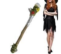 Ghjkldha Crystal Witch Wand, Sacred Altar Decor Wand, 12 Inch Magic Wands with Energy Crystal, Resin Stone Ritual Wands, Spiritual Altar Tool with Mystic Design, for Meditation Space