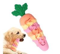 Ghjkldha Dog Chew Toys, Silicone Carrot Teether, Pet Chewing Supplies, 6.22x2.01 Inches, Indoor Outdoor Play for Fetch Travel Bath Birthday Training Halloween Easter Crate Activities