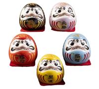 Ghjkldha Doll Set, Small Japanese Statue Kit, Feng Shui Good Luck Figurine, 1.89 Inches Zen Statue for Living Room, Home Decor, Offices Decoration, Unique Gift Idea