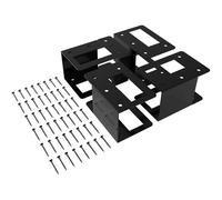 Ghjkldha Firewood Rack, Log Stacking Stand, 4-Piece Holder Bracket Set, Powder-Coated Steel Frame, Space-Saving Wood Storage, for Indoor Fireplace Porch Garage Yard Cabin Bonfires Backyard Barn Use