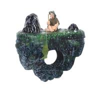 Ghjkldha Fishing Aquarium Decorations, Betta Fish Tank, Aquarium Island Decor Ornament, Landscaping Accessories, for Home Office Dormitory Living Room Study Display Setup Men Women Family Friends Use