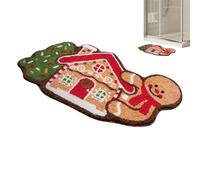 Ghjkldha Gingerbread House Doormat | Christmas Gingerbread Doormat | Festive Gingerbread House Mat | Holiday Gingerbread Welcome Mat, Gingerbread Doormat for Front Door, Gingerbread House Entry Mat