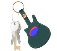 Ghjkldha Guitar Pick Holder, Keyring Plectrum Organizer, Portable Leather Pouch Musicians, Easy Access Design, Compact Size Convenient Carry, Necessary Accessory For Music Players