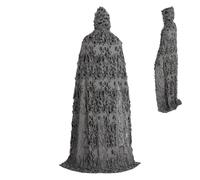 Ghjkldha Halloween Hooded Cloak, Breathable Rags Robes Cosplay Costume, Unisex Haunted House Dress-Up for Women Men Kids, Role Play, Theater, Photoshoots, Parties, Halloween Events, Fun