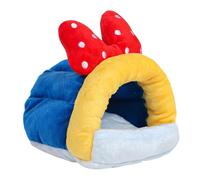 Ghjkldha Hamster Bed, Golden Bears Sleeping Bed For Small Animals, Cozy Pet Winter House Warm Nest Accessories with 15x14x15cm/5.91x5.51x5.91 Inches For Hedgehogs, Chinchillas, and Hamsters