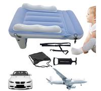 Ghjkldha Inflatable Airplane Bed, Baby Air Mattress with High Sides, Portable Kids Sleeping Mat, Travel Bed Cushion for Flights, Vacations, Long Trips, 31.5x23.6x19.7 Inches