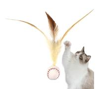 Ghjkldha Interactive Cat Feather Ball Toy, Creative Dog Toy with Feathers, Stimulates Pet Curiosity, Fun Chew Game for Dogs, Engages Hunting Instincts, Assorted Colors, Indoor & Outdoor Play