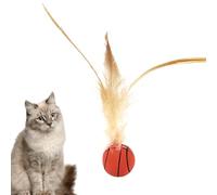 Ghjkldha Interactive Cat Feather Ball Toy, Creative Dog Toy with Feathers, Stimulates Pet Curiosity, Fun Chew Game for Dogs, Engages Hunting Instincts, Assorted Colors, Indoor & Outdoor Play