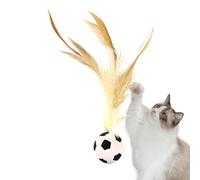 Ghjkldha Interactive Cat Feather Ball Toy, Creative Dog Toy with Feathers, Stimulates Pet Curiosity, Fun Chew Game for Dogs, Engages Hunting Instincts, Assorted Colors, Indoor & Outdoor Play