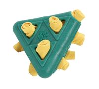 Ghjkldha Interactive Dog Puzzle Toy, Treat Dispenser, Pyramid Shape Chew Toy, Teething Cleaning Design, Bite Resistant Material, 12cm Green, Excellent for Small and Large Breeds