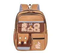 Ghjkldha Kids Capybara Backpack, Cute Capybara Animal School Bag, Comfortable Straps, Large Capacity Stationery Organizer for Pencils, Books, Rulers, Travel, 42x30x16cm