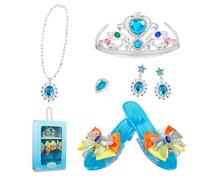 Ghjkldha Kids Princess Dress Up Set, Pretend Jewelry Accessories Kit, Fun Feature with Matching Shoes, Role Play Toy for Girls Use, Princess Costume Set with Cute Style, Dress Up Toys for Holiday R