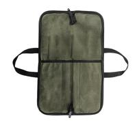 Ghjkldha Knives Bag, Travel Kitchenware Pouch, Waxed Canvas Roll Bag, Portable Chef Knives Organizer with Handle and Compartments, 48x31.5cm, Ideal for Camping, Cooking, Army Green/Khaki
