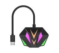 Ghjkldha Laptop Ethernet Adapter, Fast Network Adapter, 100Mbps USB Adapters with Stable Connection, RGB Lighting Network, Wired Ethernet Adapters with Colorful Design, Download Streaming Connection