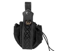 Ghjkldha Leather Drawstring Bag, Small PU Coin Pouch, 4x16cm, Vintage Belt Purse, Soft Storage Sack, Compact Travel Wallet, Medieval Style Organizer for Daily Use, Cosplay Accessory
