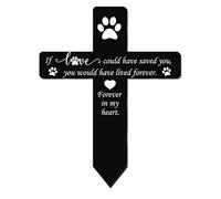 Ghjkldha Pet Grave Marker, Acrylic Memorial Stake For Cat Or Dog, Tombstone Remembrance, Suitable For Garden, Pet Cemetery, Or Any Special, Acrylic Material, Black Color