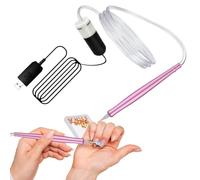 Ghjkldha Pluma para Arte con Piedras Brillantes - Bolígrafo Eléctrico De Arte Con Cristales Con Succión - Aplicador Automático USB para Decoración de Eventos Proyectos de Manualidades Principiantes