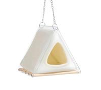 Ghjkldha Plush Cage Bed, Parakeet Nesting Cave, Comfortable Snuggle with Soft Lining, Removable Liner House for Birds, Warm Nesting Hideaway with Design, Finch Bird Cage for Indoor Use