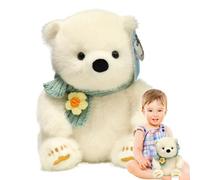 Ghjkldha Plush Panda, Realistic Stuffed Polar Bear, 9.84x7.87in Portable Soft Huggable Doll, Growth Companion and Comfort Toy, Irresistible Cushion for Little Boys Girls, Home,