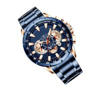 Ghjkldha Reloj de negocios, cronógrafo, correa mecánica clásica, reloj elegante con diseño elegante, caja de aleación duradera, accesorios de negocios de lujo para profesionales, 4,8 cm, dorado, Refer
