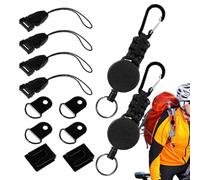 Ghjkldha Retractable Keychain with Microphone Installation Clip, Key Chain Retractable Tool, Portable Hands-Free Holder for Keys, ID, or Small Accessories, Ideal for Truck, Car, Vehicle, Camping