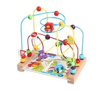 Ghjkldha Sensory Wooden Bead Maze, Coaster Roller Maze Toys, Interactive Play Table Toy Kids Age 1-3, Ideal for Developing Fine Motor Skills,Wooden Bead Maze Toy, Coaster Roller Maze Toddler