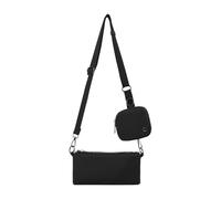 Ghjkldha Shoulder Bags, Double Bag Canvas Chest Sling Pack, 21x11cm, Casual Travel Bag, Adjustable Shoulder Strap, Lightweight Design, Compact Storage, Secure Fit for Shopping, Hiking