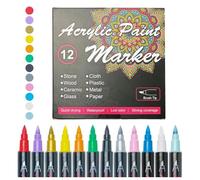 Ghjkldha Skin Markers, Body Safe Pens, Removable Ink, 5.63 Inches 12 Count Washable Drawing Set, Marker Pack for Adults, Teens, Artists, Temporary, Body Art, Events, Creative Projects Use