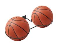 Ghjkldha Soporte de pared para baloncesto, soporte vertical de metal, estante de almacenamiento de pelotas deportivas, soporte de exhibición de baloncesto, 16.93 x 7.24 x 1.57 pulgadas, organizador