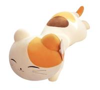 Ghjkldha Stuffed Animal Cat, Cute Plush Companion Kids, 40cm, Soft Long Body Pillow, Cartoon Kitten Cuddle Doll, Bedroom Decoration, Plush Toy for Girls, Lightweight