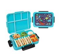 Ghjkldha Toddler Lunch Box, Food Container with Tableware, Blue, Leakproof 5 Compartment Design, Meal Prep Organizer, for School, Camping, Picnic, Travel, Snack, Fruit, Storage