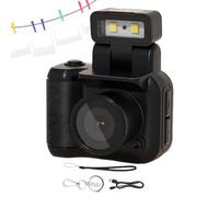 Ghjkldha Videocámara digital portátil, videocámara vintage de 1080p, cámara digital pequeña para vlogging, cámara de vlogging con luz LED, videocámara vintage, videocámara retro, uso adecuado para