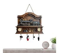 Ghjkldha Wall Key Holder, Flat Hook Organizer Rack, 4 Hook Space Saver Mount, ABS Entry Storage Unit, Multi Use Wall Hanger Panel, Living Room Hallway Bedroom for Coats Bags Towels Use