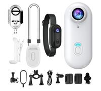 Ghjkldha Wearable Camera, Small Action CAM, 1080P Waterproof Vlogging Device 6.45x2.8x2cm, 170° Wide Angle Lens, Compact Sports Recording Gear, for Biking, Gym, Hiking, Travel