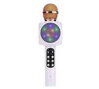 GHJKLZNMRU 1816 Micrófono inalámbrico Bluetooth Micrófono Karaoke Micrófono K Song Micrófono de bolsillo Altavoz Micrófono para niños Micrófonos de condensador (Blanco)