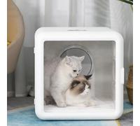 GHJrtHFJ Armario secador para Mascotas, Secadora eléctrica automática de 65 l con Control Temperatura Inteligente y Secado 360°, Caja Secadora Cat(110V)