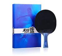 GHJrtHFJ Raqueta de Tenis de Mesa, Pala de Ping Pong Ofensiva con Velocidad, Control y Efecto avanzados for Jugadores Nivel intermedio avanzado, Mango Simple Largo
