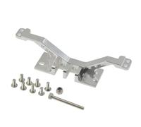 GHJtRs 4 Enlaces del Eje de la Barra de Montaje del Eje Delantero Negro del Eje Trasero Negro Compatible con 1/10 RC Modelo de automóvil rastreador 90047(Silver Front)