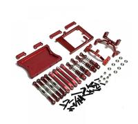 GHJtRs Chassis Metal Link Rive SERVO Montaje ABSOMBRADO Conjunto Compatible con MN98 MN99S 1/12 Piezas de actualización de automóvil RC(Red)