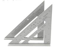 GHJUU 7 pulgadas de aleación de zinc triángulo reglas 90 grados conjunto 45 grados cuadrado regla para medir madera Carpenter herramienta medición